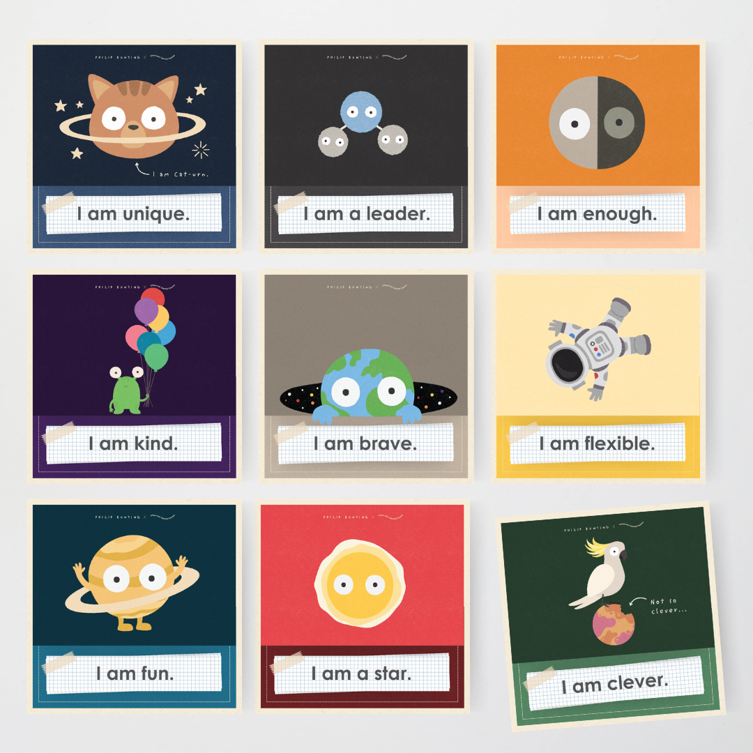 Philip Bunting: Affirmation Cards - Watch this Space Classroom Decor