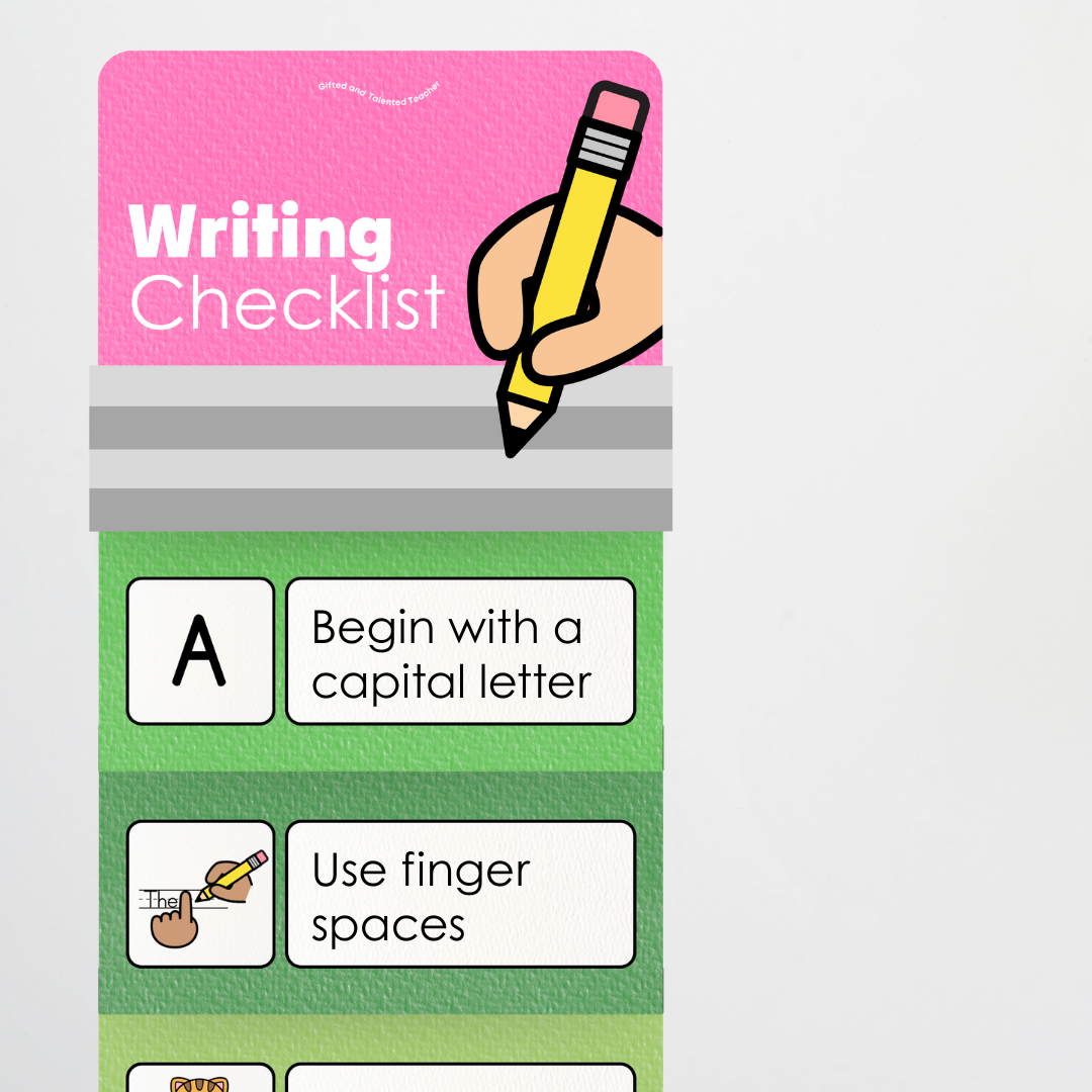 The Writing Checklist Wall Display - Leafy Greens Classroom Decor