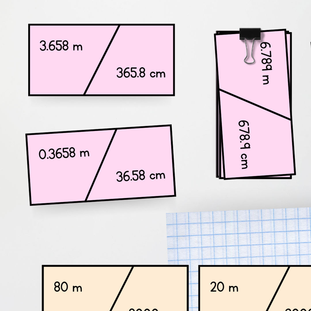 Length Match Cards: cm to m