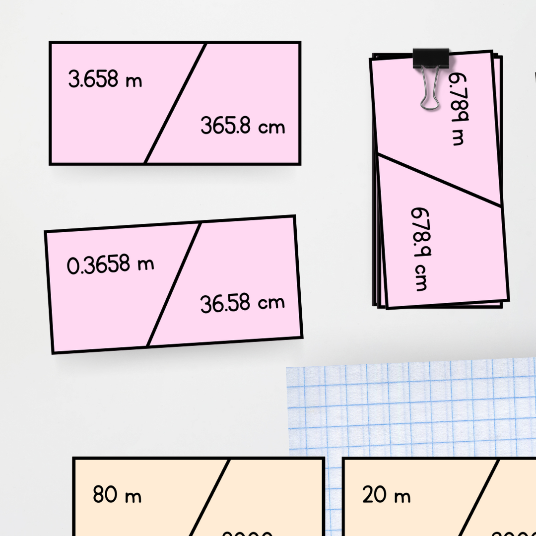 Length Match Cards: cm to m | Maths Teaching Resources