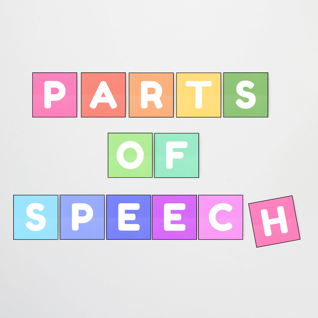 Bundle: Parts of Speech Posters and Classroom Display - Rainbow Classroom Decor - Teacher Resources & Classroom Decor