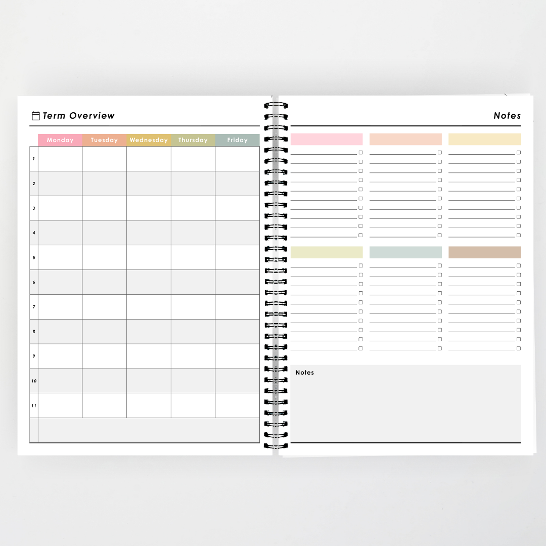 2027 Weekly Teacher Planner: Daisy Gingham - Farmers Market Classroom Decor