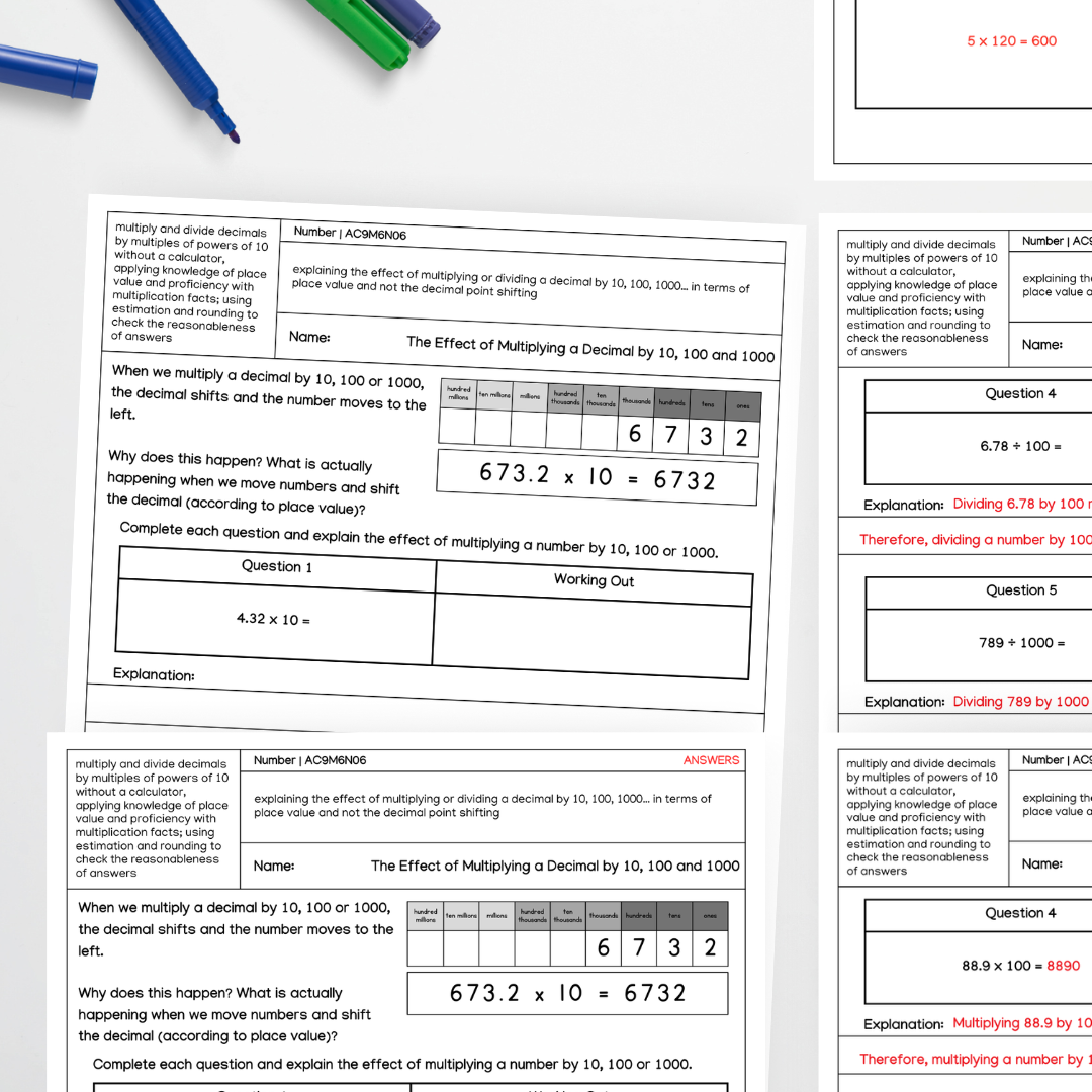 Number - Year 6 Australian Curriculum AC9M6N06