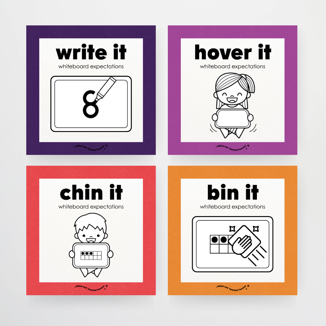Philip Bunting: Mini Whiteboard Expectations, Prompts and Cues: Square Icons - Watch this Space Classroom Decor - Teacher Resources & Classroom Decor