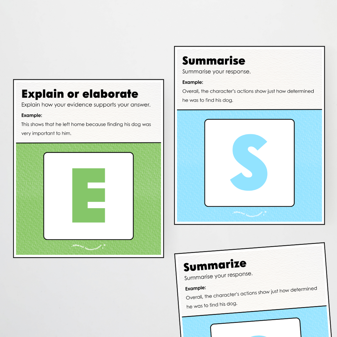 RACES Writing Strategy Poster Set - Rainbow Classroom Decor - Teacher Resources & Classroom Decor