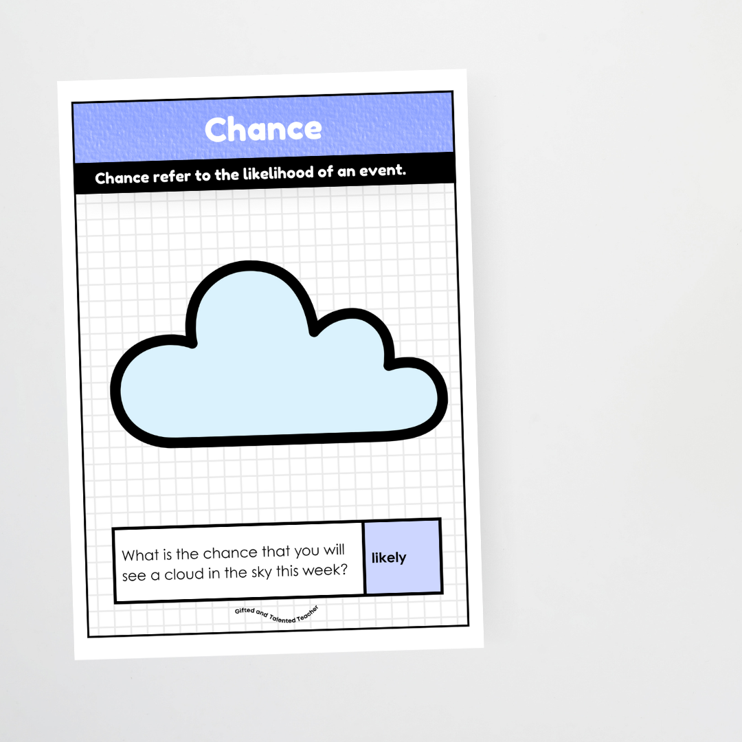 Chance Posters Lower Grades - Mathematics Teacher Resource - Teacher Resources & Classroom Decor