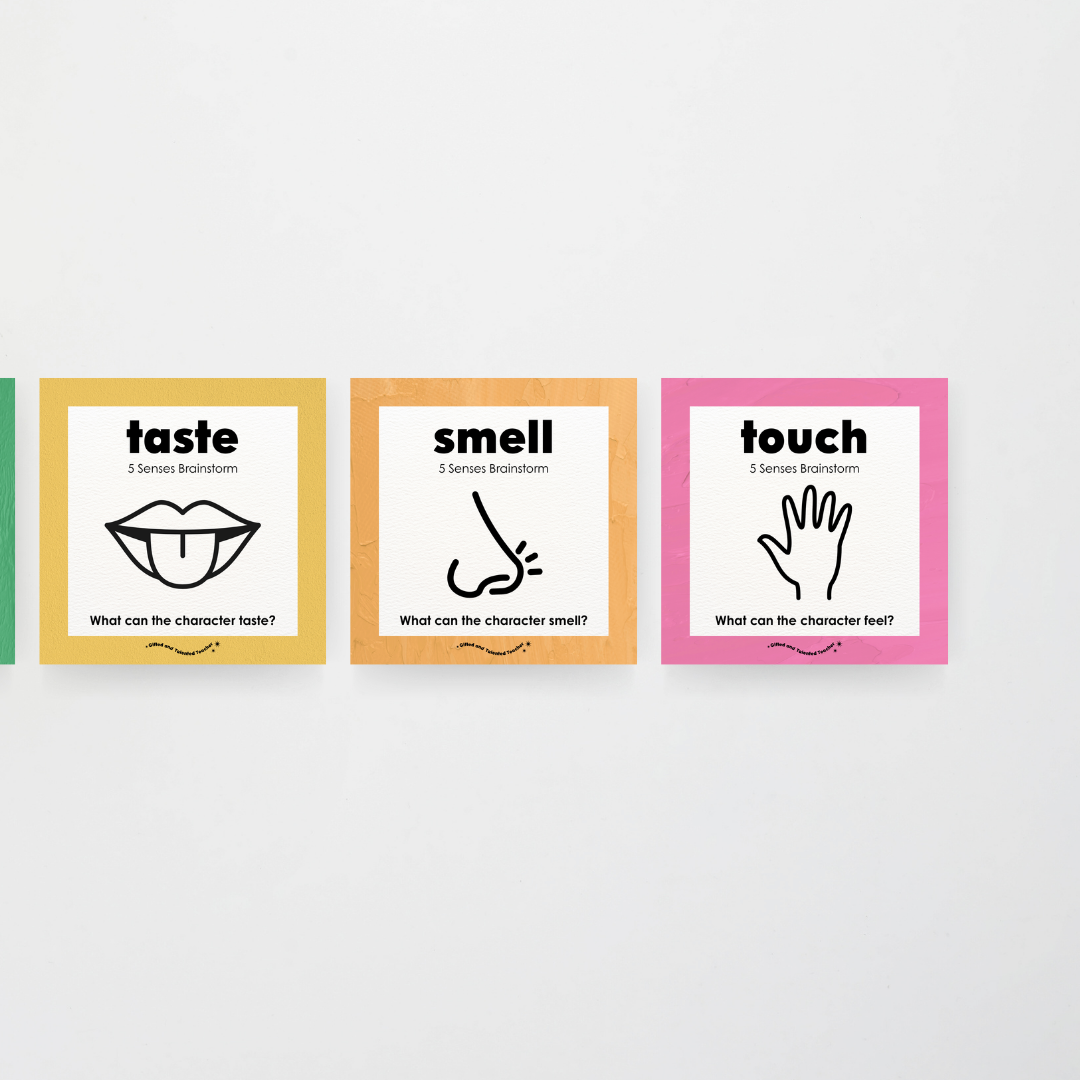 5 Senses Brainstorm Posters - North America Classroom Decor