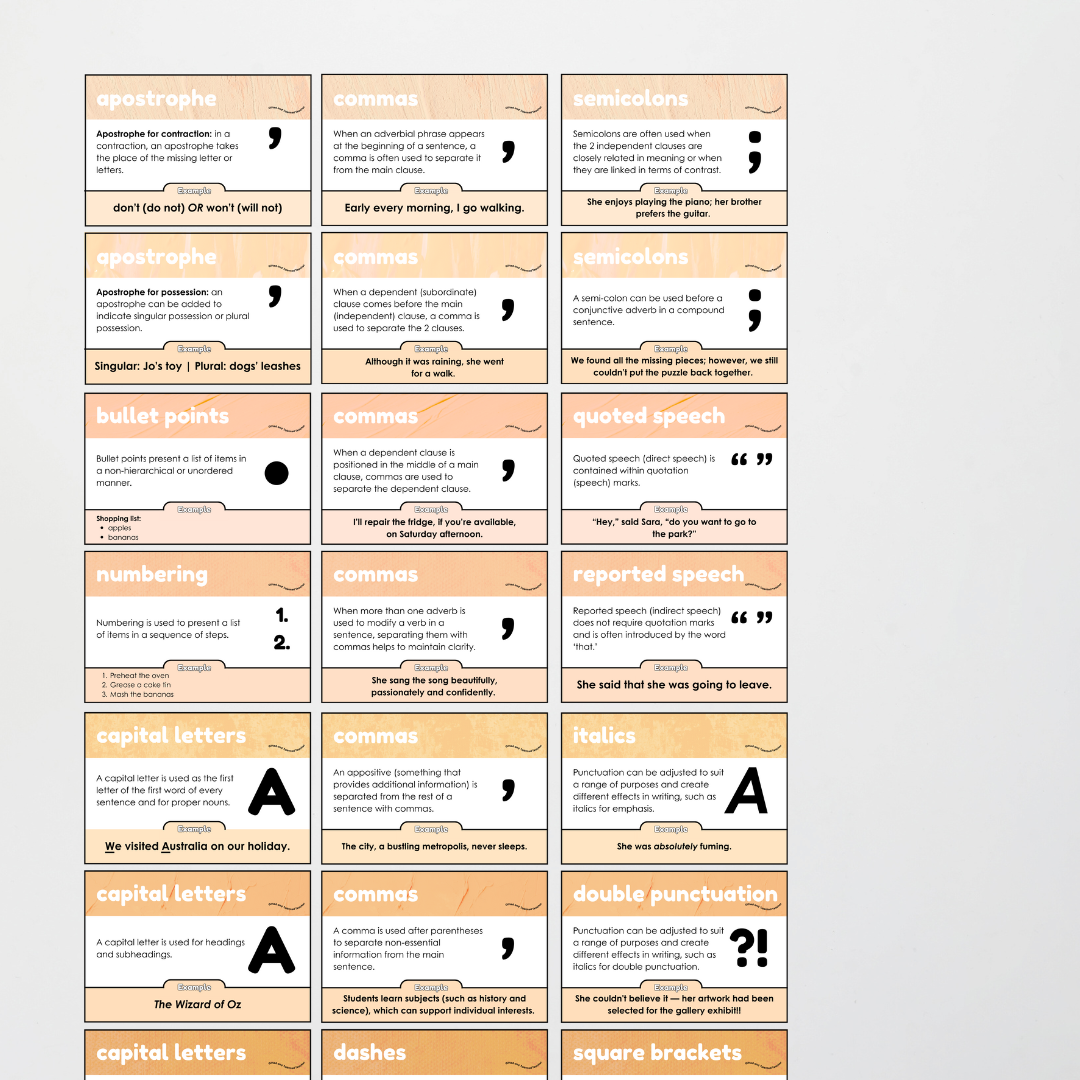 Punctuation Posters: Neutral