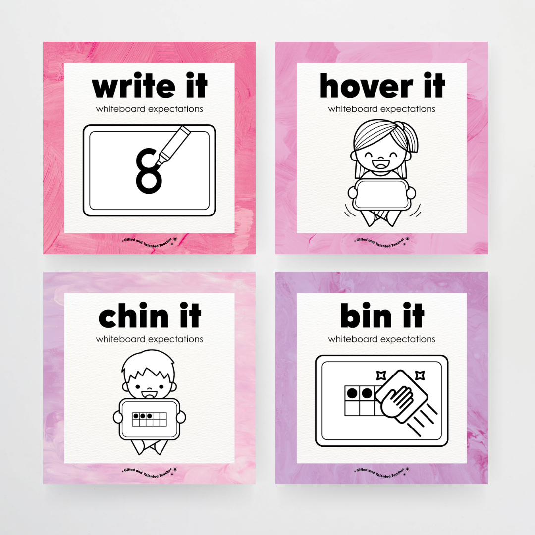Pete Cromer: Mini Whiteboard Expectations, Prompts and Cues: Square Icons - Sea Life Classroom Decor - Teacher Resources & Classroom Decor