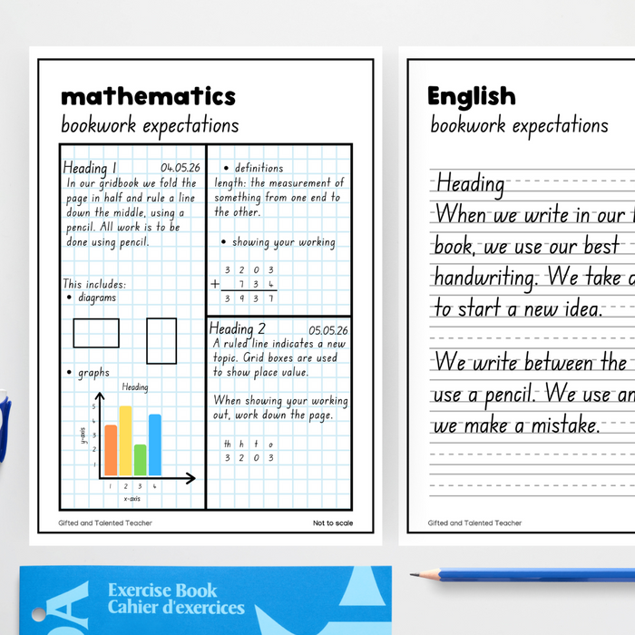 Back to School - Bookwork Expectations: All grades | Gifted and ...