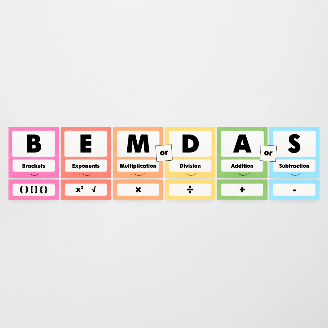 BEMDAS Order of Operations - Rainbow Classroom Decor - Teacher Resources & Classroom Decor