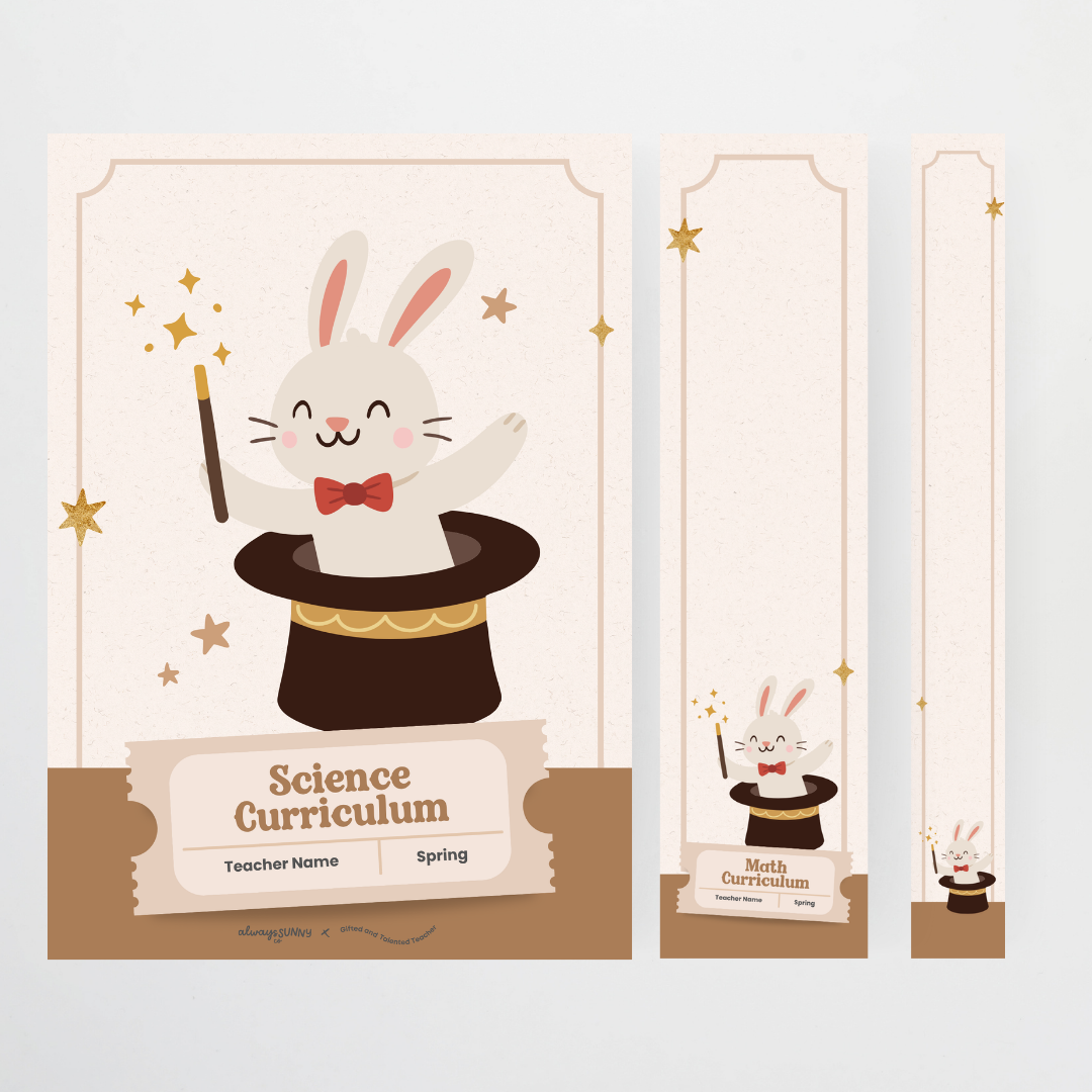 Binder Covers Circus Animals - Little Circus Classroom Decor