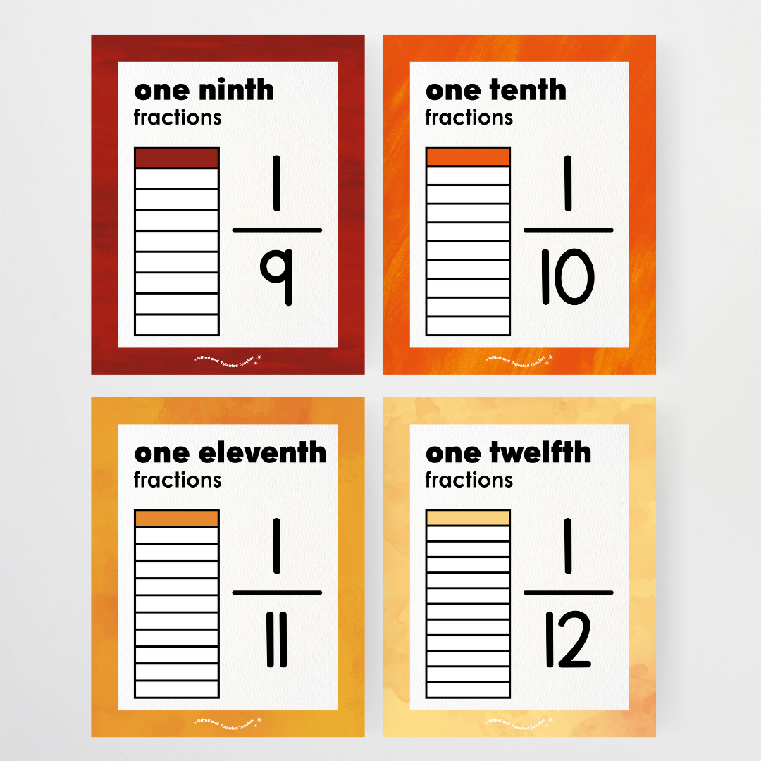 Fractions Posters Wall Display Resource - Insect Life Classroom Decor