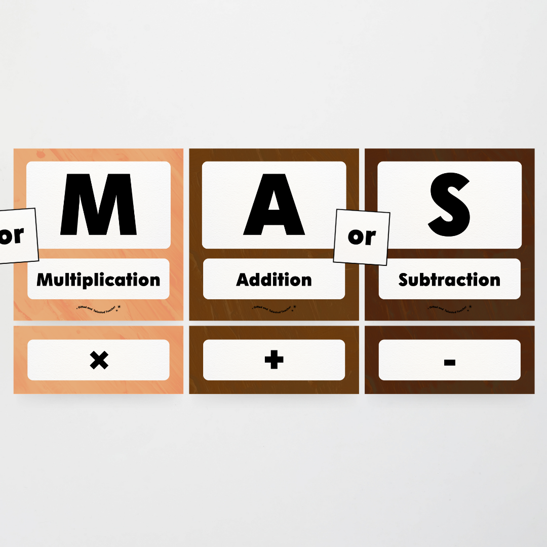 PEDMAS Order of Operations - Neutral Classroom Decor - Teacher Resources & Classroom Decor