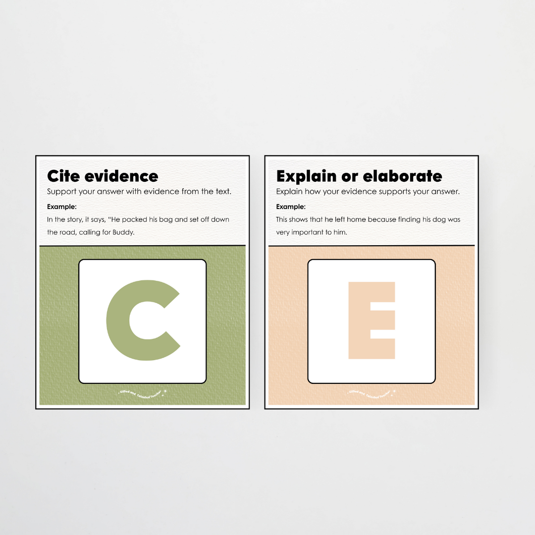 RACE Writing Strategy Poster Set - Woodland Classroom Decor - Teacher Resources & Classroom Decor