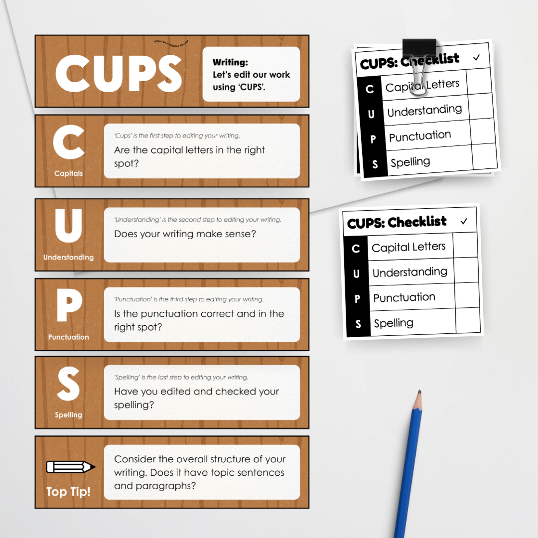 CUPS and ARMS Bundle - Back To School Classroom Decor