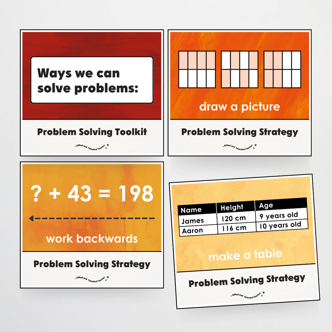 Upper Grades Problem Solving Strategy Toolkit - Insect Life Classroom Decor