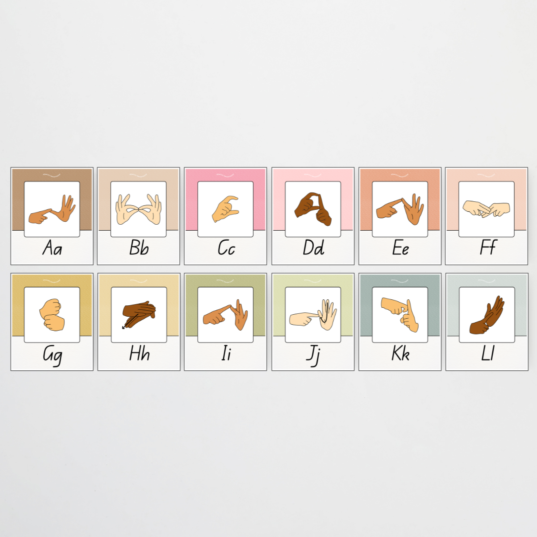 Auslan Alphabet Posters - Farmers Market Classroom Decor