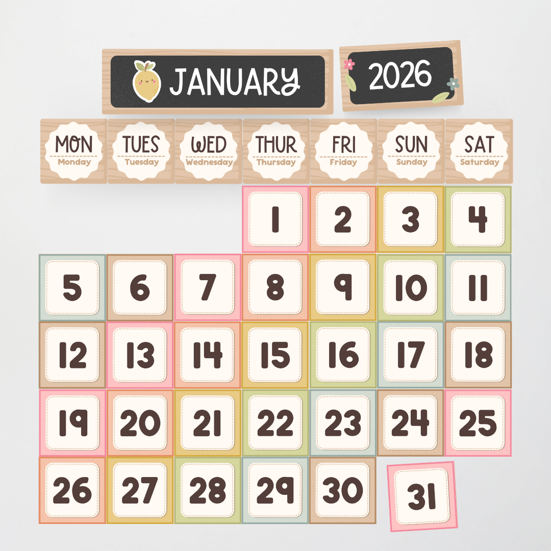 Calendar Overview - Farmers Market Classroom Decor - Teacher Resources & Classroom Decor