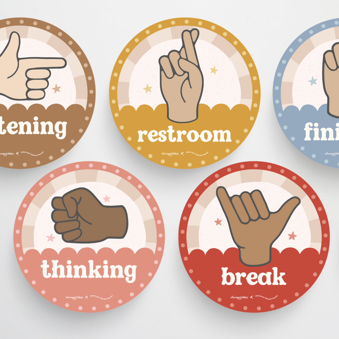 Hand Signals and Number Talks - Little Circus Classroom Decor