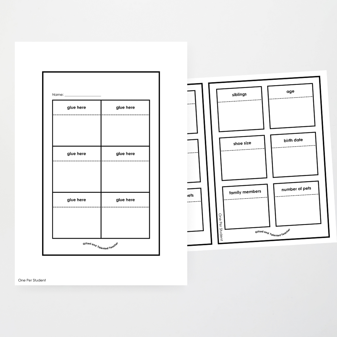 Back to School - All About Me: Mathematics Grid (Lower Grades)