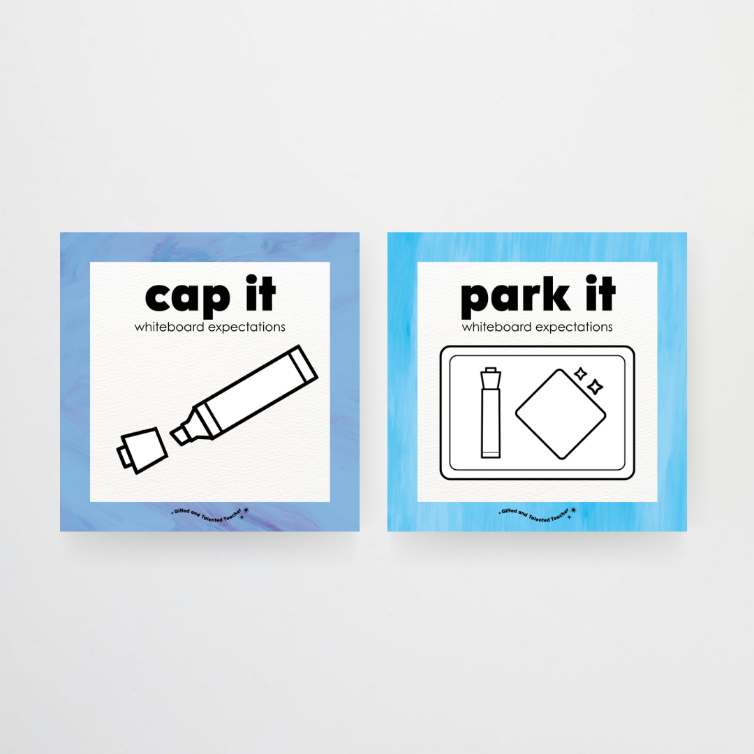 Pete Cromer: Mini Whiteboard Expectations, Prompts and Cues: Square Icons - Sea Life Classroom Decor - Teacher Resources & Classroom Decor