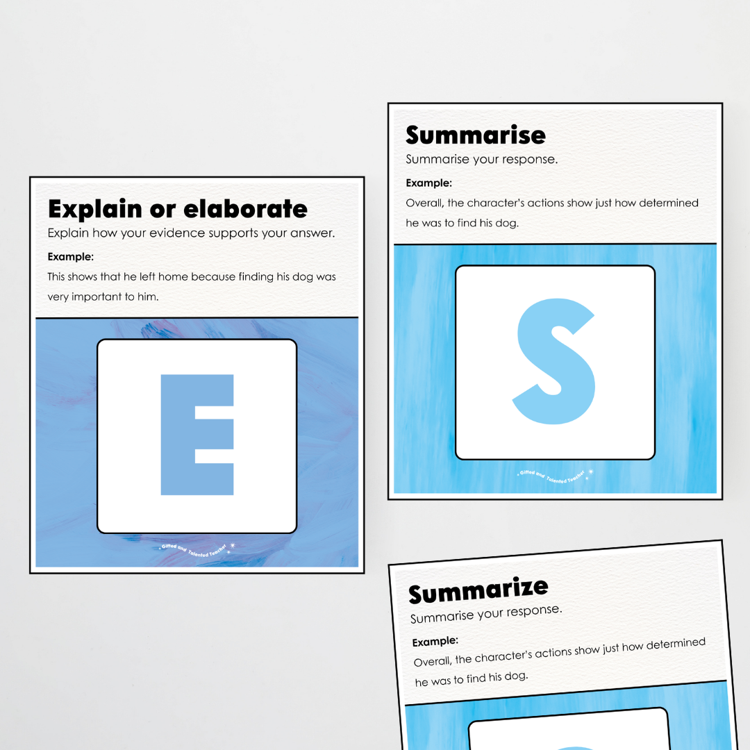RACE Writing Strategy Poster Set - Sea Life Classroom Decor - Teacher Resources & Classroom Decor