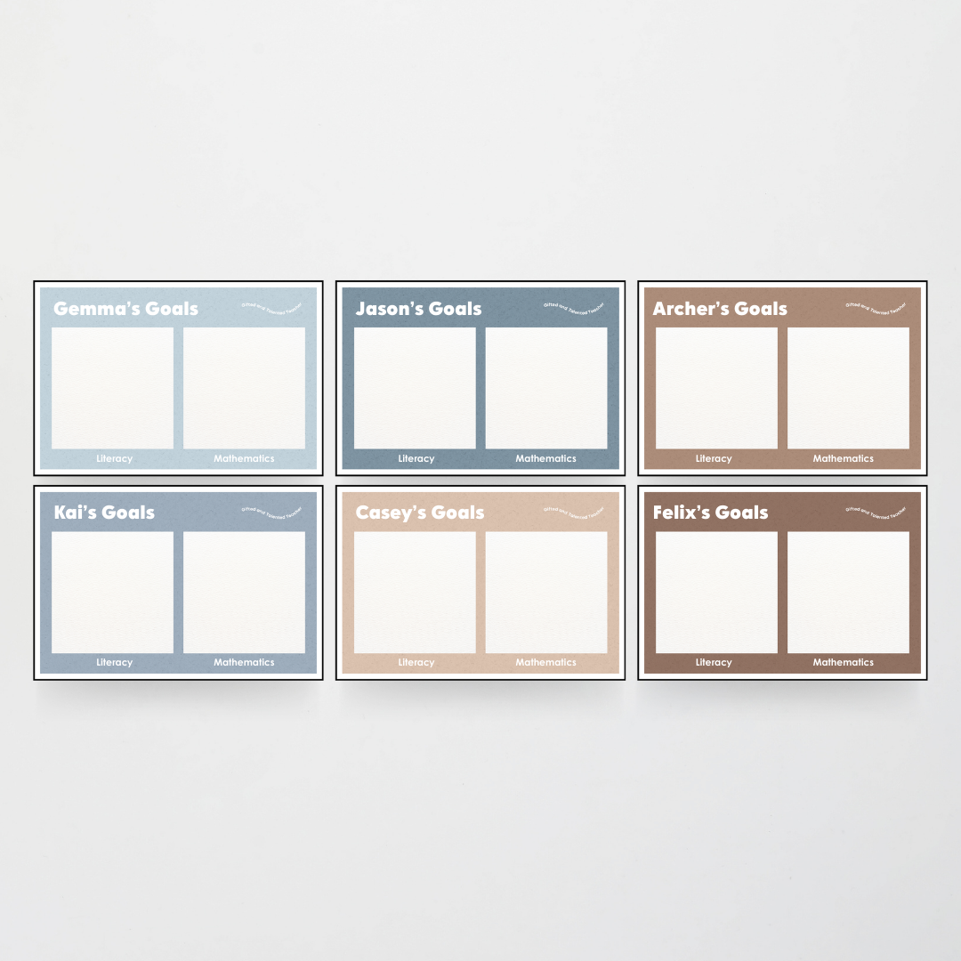 Goal Setting Template: 2 Goals - Little Circus Classroom Decor