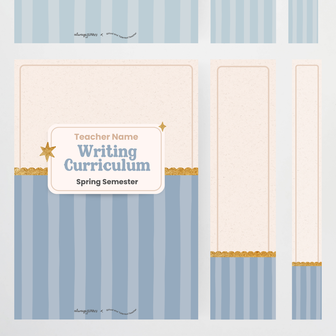 Binder Covers Circus Pattern - Little Circus Classroom Decor