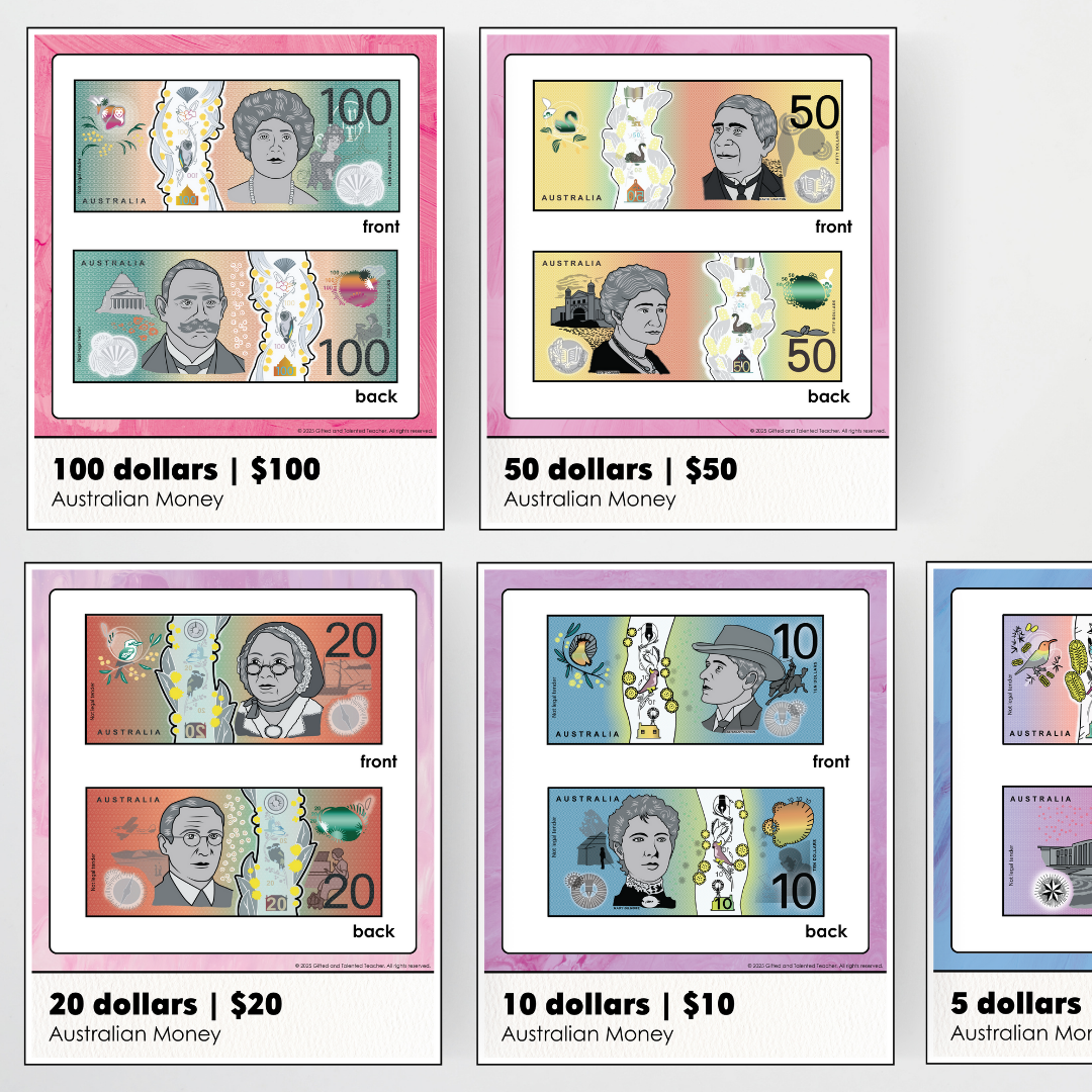 Australian Money Posters - Sea Life Classroom Decor