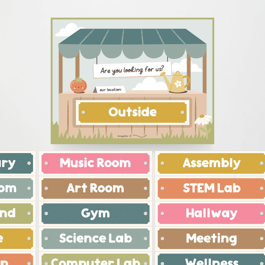 Location Door Display - Farmers Market Classroom Decor - Teacher Resources & Classroom Decor