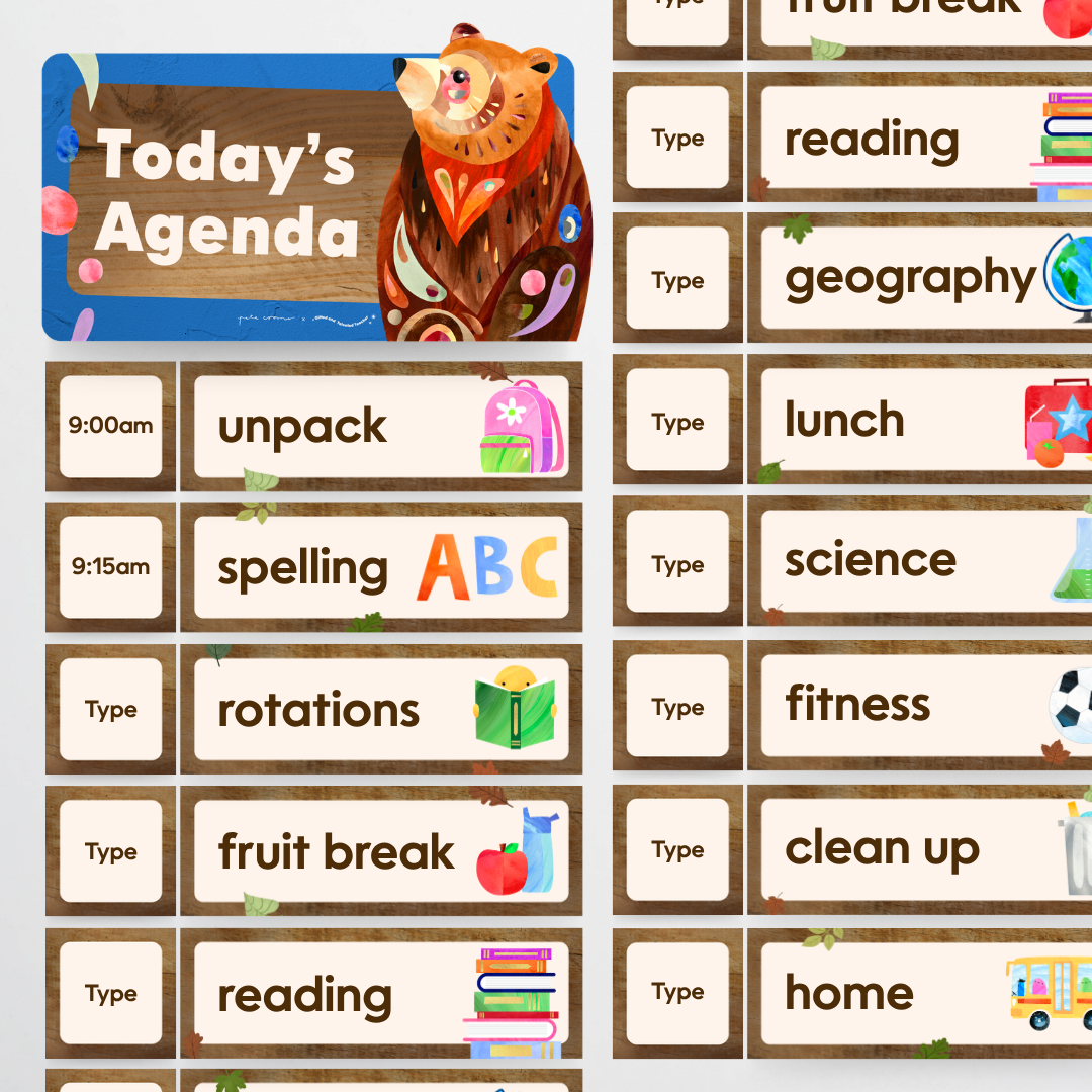 Visual Timetable Daily Schedule - North America Classroom Decor - Teacher Resources & Classroom Decor