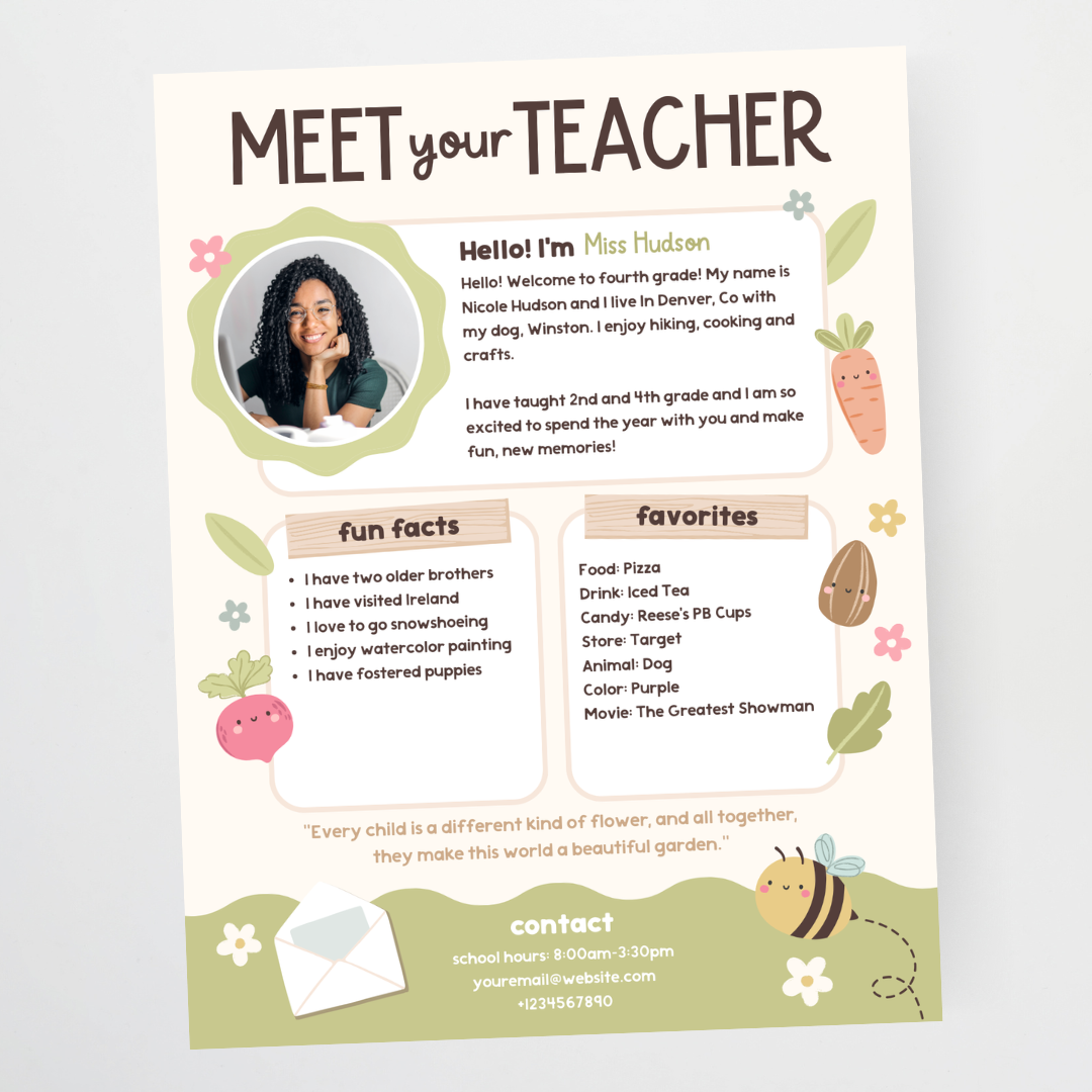 Meet the Teacher - Farmers Market Classroom Decor