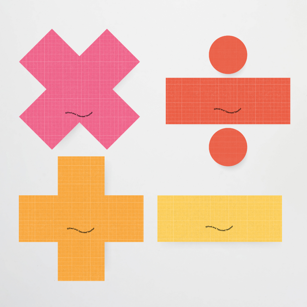 Maths Symbols and Vocabulary - Mathematics Posters: Back To School Classroom Decor