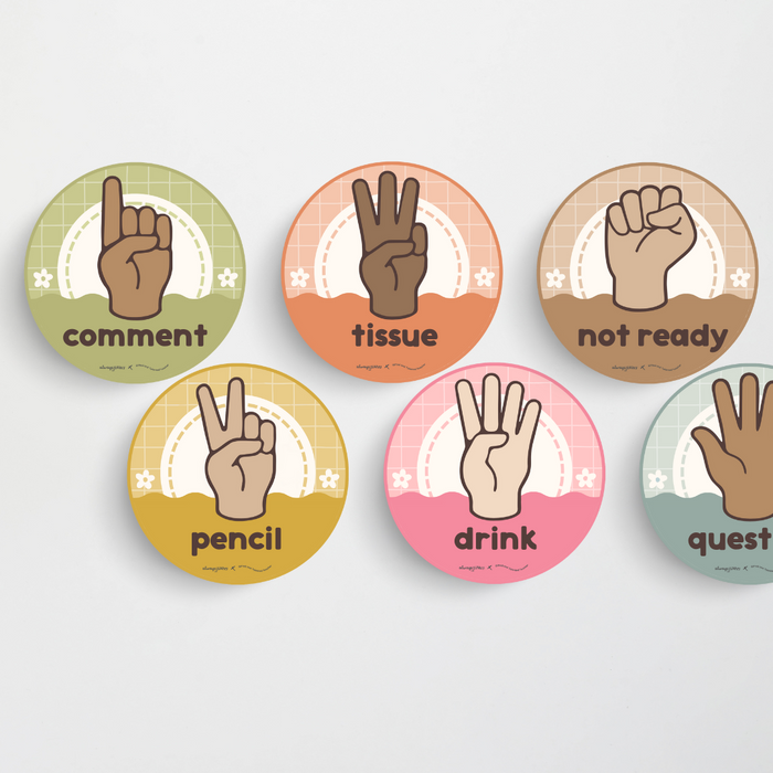 Bro Code Hand Signals Numbers Hand Signals / Number Talks - Farmers Market Classroom Decor