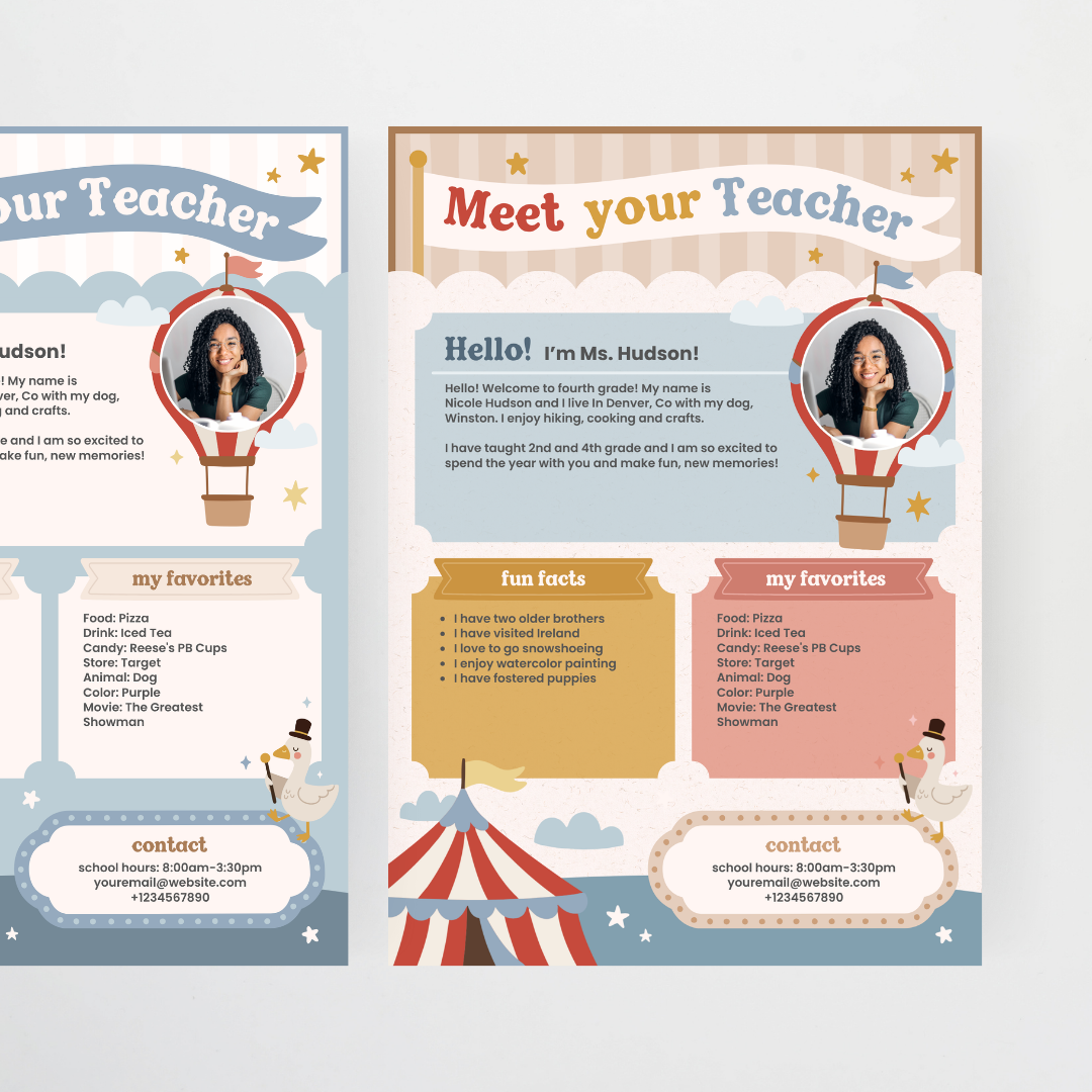 Meet the Teacher - Little Circus Classroom Decor