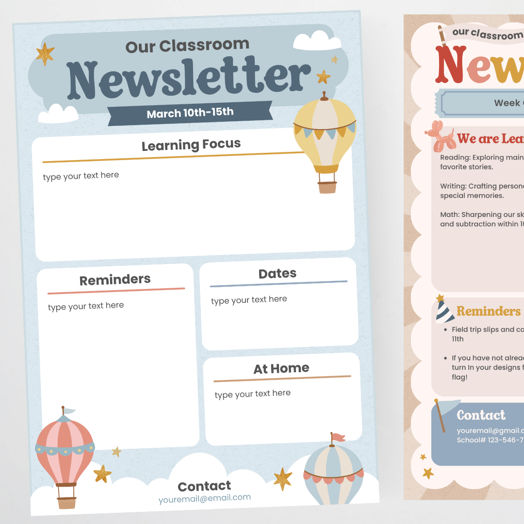 Classroom Newsletter - Little Circus Classroom Decor