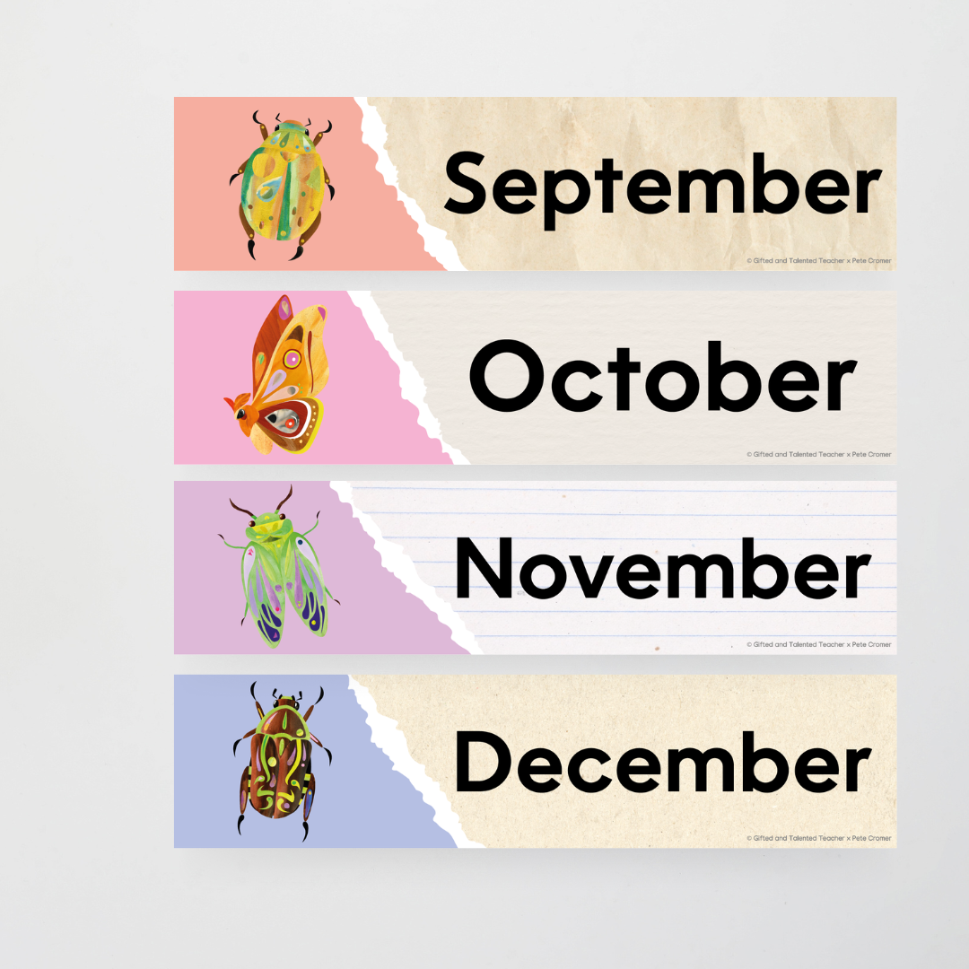 Pete Cromer: Months of the Year - Insect Life Classroom Decor