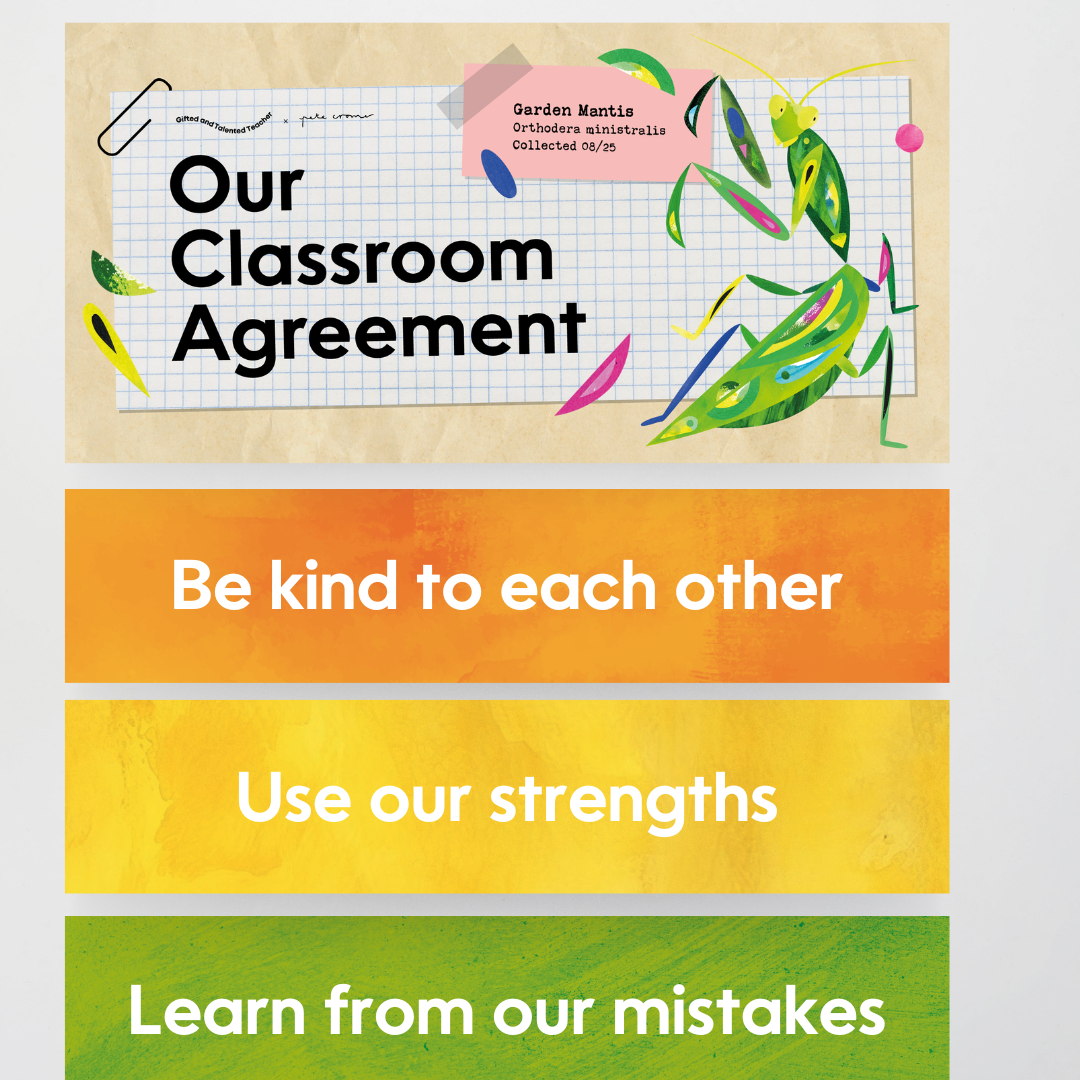 Pete Cromer: Classroom Agreement - Insect Life Classroom Decor