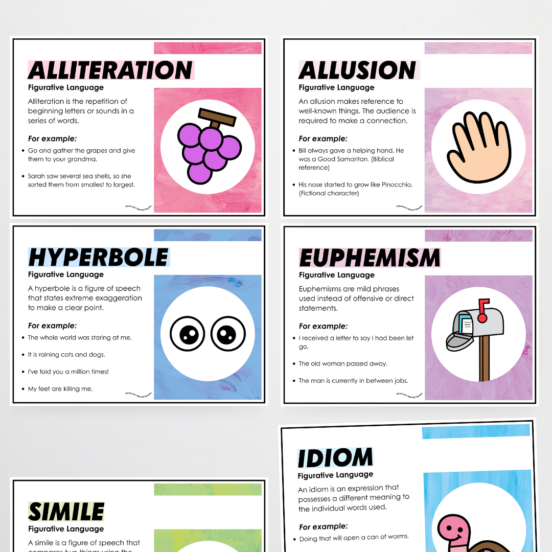 English and Literacy Posters Bundle - Sea Life Classroom Decor - Teacher Resources & Classroom Decor