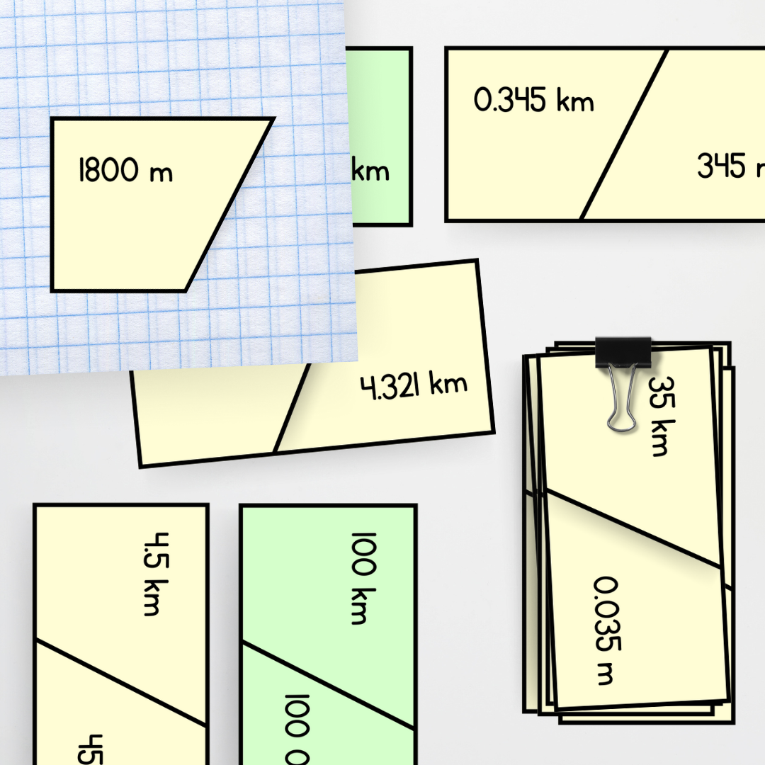 Length Match Cards: m to km