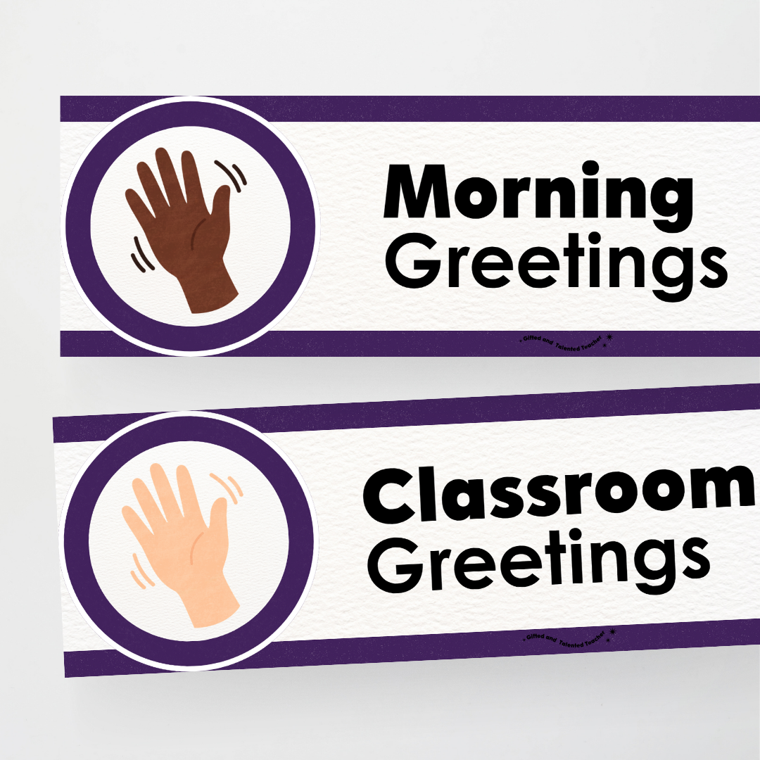 Morning Greetings - Watch this Space Classroom Decor