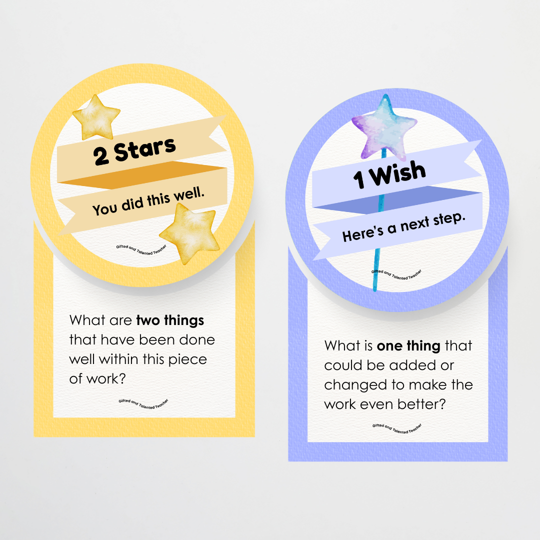 Two Stars and a Wish Student Feedback Marking System Posters
