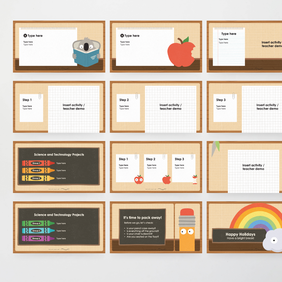 Philip Bunting: Daily Digital Slides - Back to School Classroom Decor