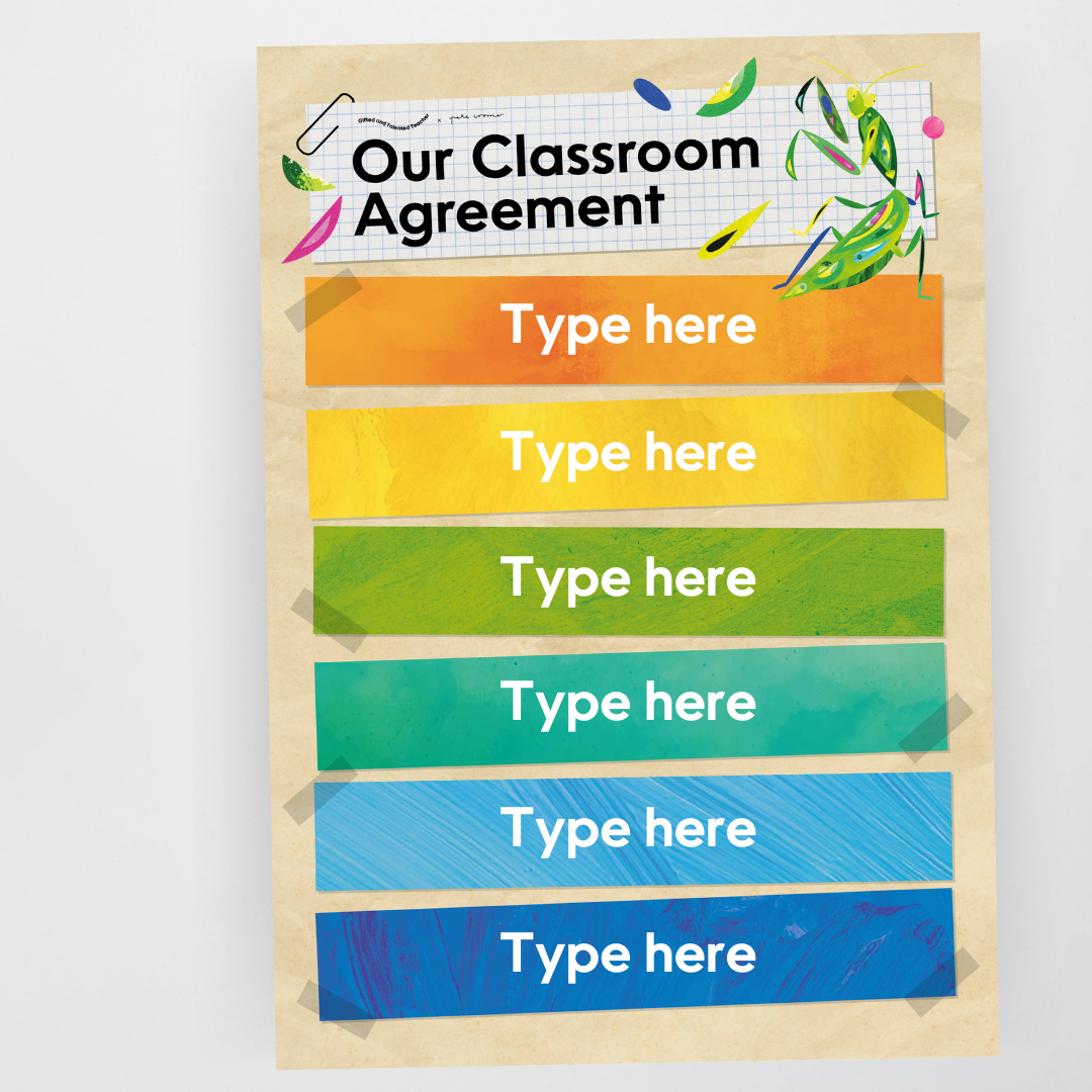 Pete Cromer: Classroom Agreement - Insect Life Classroom Decor