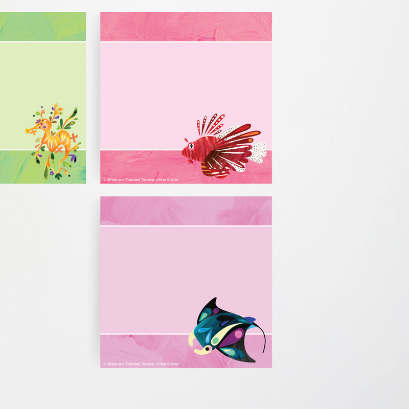 Pete Cromer: Square Labels - Sea Life Classroom Decor Teacher Resource