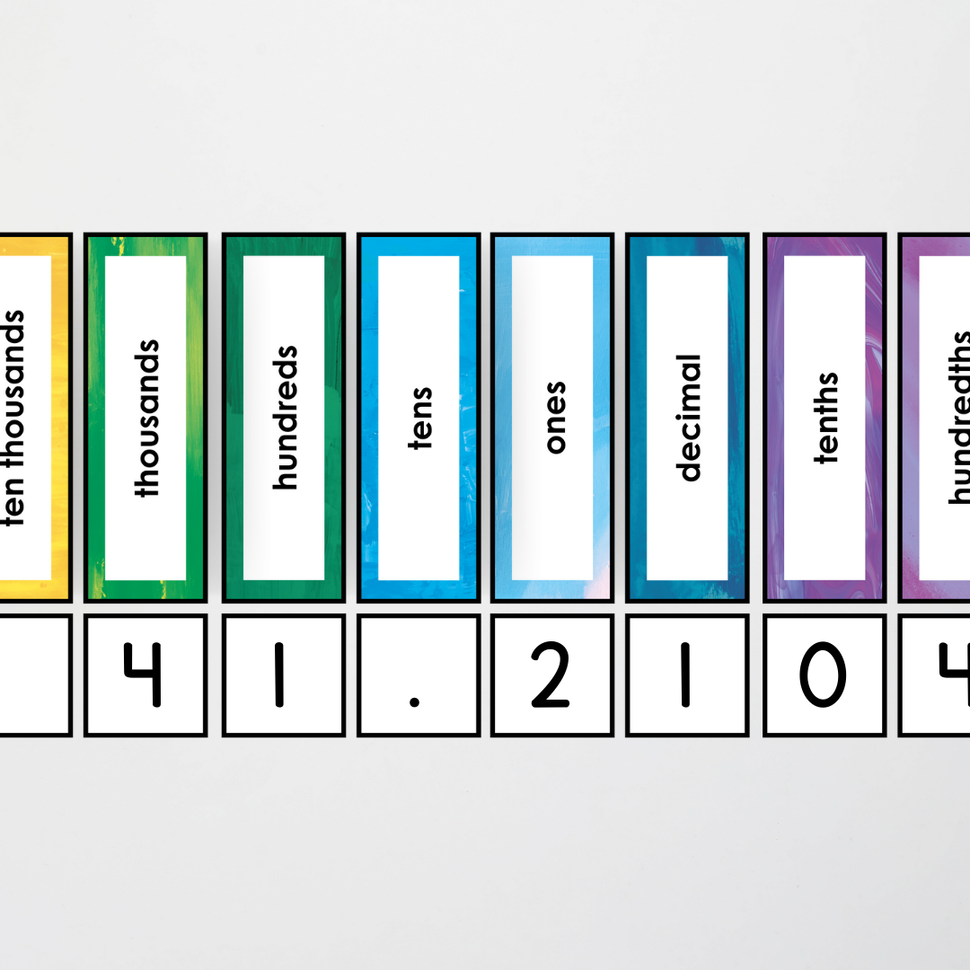 Place Value Card Display - Australian Fauna and Flora Classroom Decor