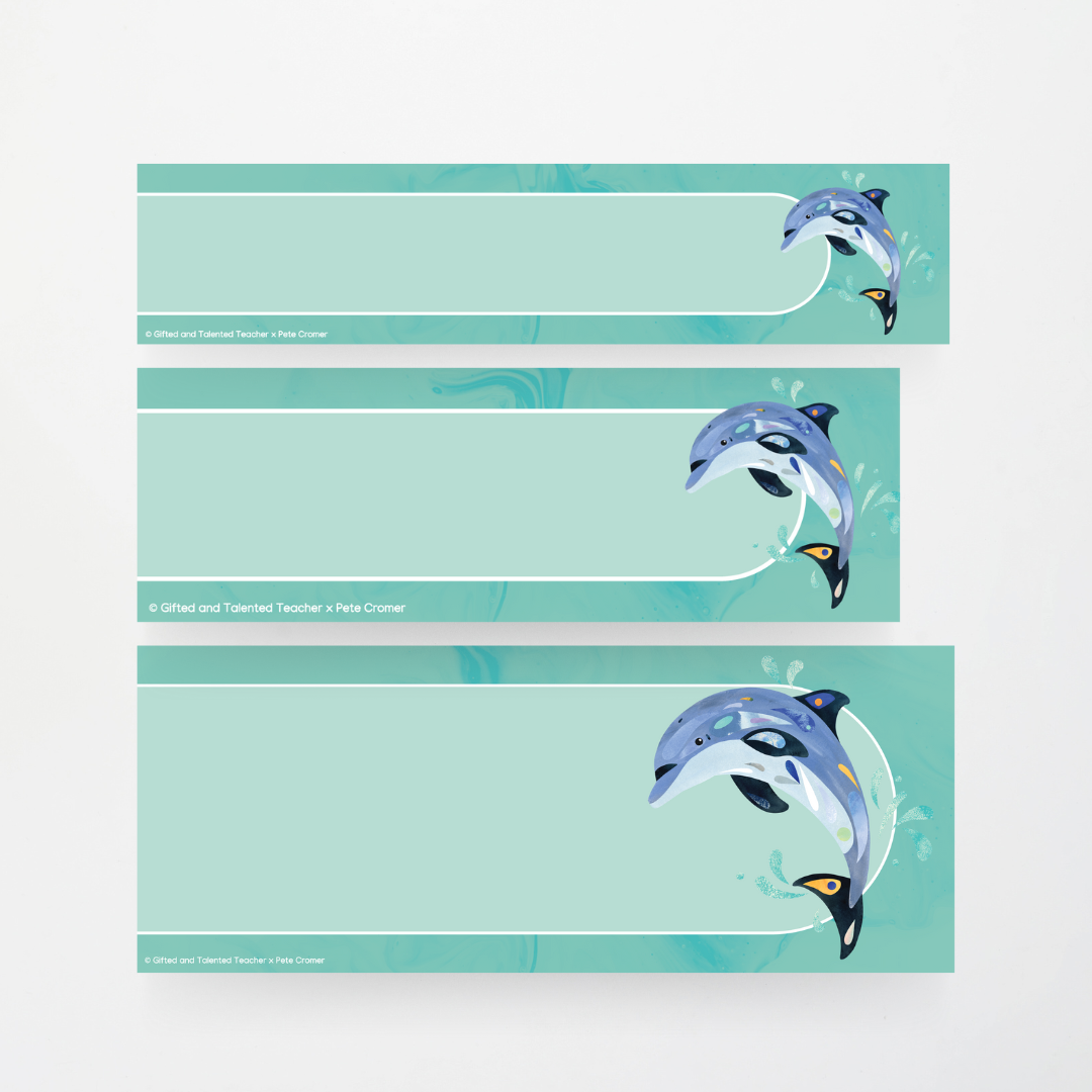Pete Cromer: Rectangle Labels - Sea Life Collection