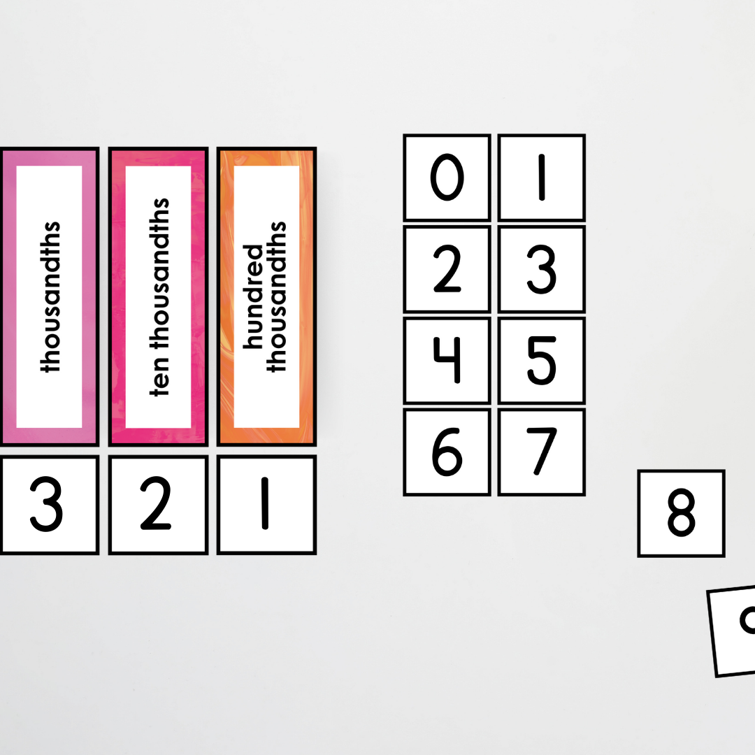 Place Value Card Display - Australian Fauna and Flora Classroom Decor