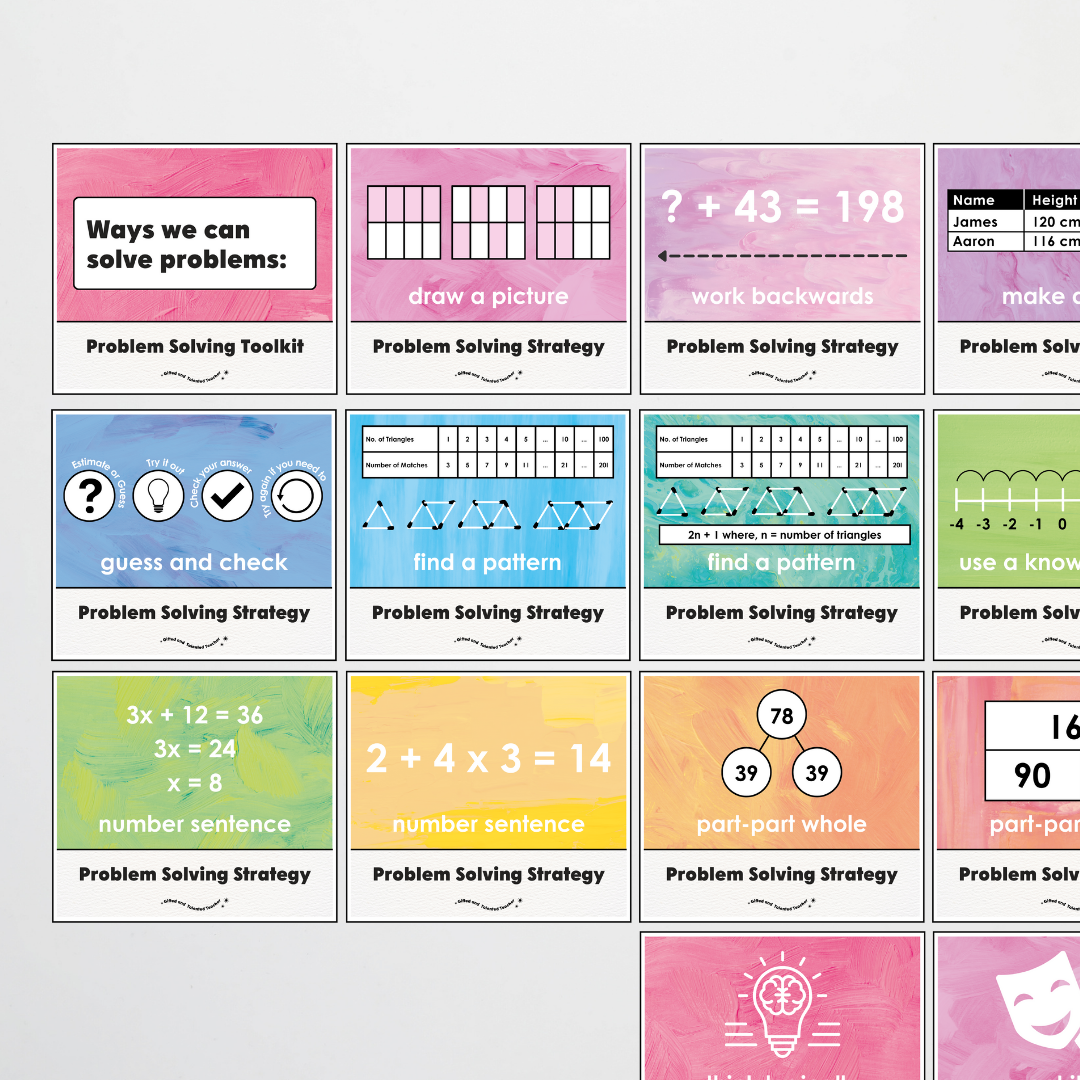 Upper Grades Problem Solving Strategy Toolkit - Sea Life Classroom Decor